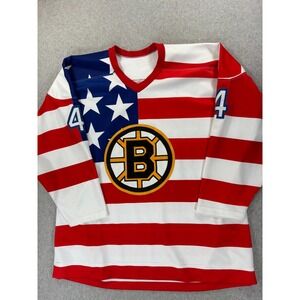 Boston Bruins USA Hockey Stitched Logos Limited Edition Jersey (Men's 2XL) Red